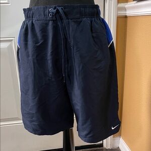 NWT Nike Dark Blue SWIM Shorts with White Logo